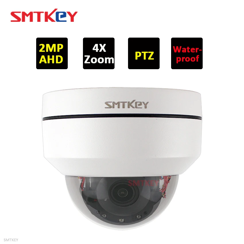 SMTKEY 2MP мини купольная 2,5 дюймов ПТЗ ахд камера металлический корпус IR Night 4X zoom 2,8-12 мм Автофокус 1080P AHD мини-ptz-камера