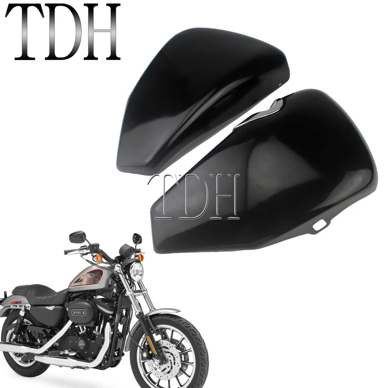 Cubierta lateral de batería para Harley Sportster XL1200 XL883 Iron C R L, Protector de carenado de batería, izquierda y derecha|Cubiertas y molduras ornamentales| - AliExpress