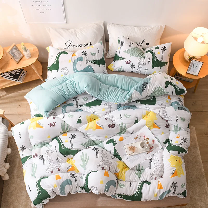 

Soft Warm Winter Comforter Filler King Queen Size Multicolor Choose Quilt High Quality Down Quilt Duvet Cartoon Style Blanket