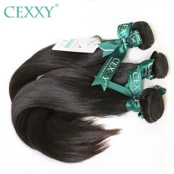 

CEXXY 12A Mink Hair Unprocessed Virgin Young Girl Human Weave Virgin Hair Straight Brazilian Hair Weave Bundles Natural Color