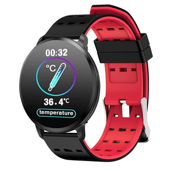

T8 Wristband Blood Pressure HD Sn Fitness Tracker Heart Rate Monitor Rechargeable Peeter Smart Watch red