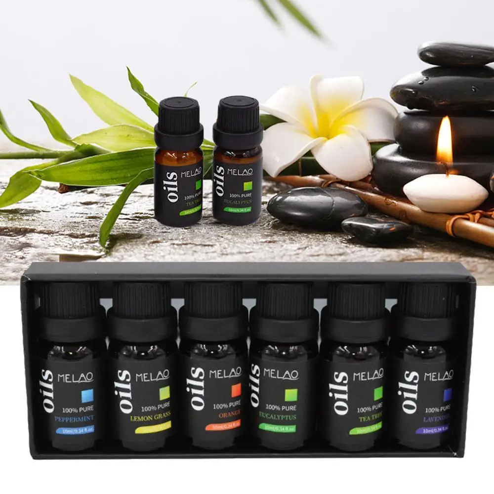 

6PCS/set 100% Pure Natural Aromatherapy Oils 10ml For Humidifier Water-soluble Fragrance Oil Massage Fresh Air Essential Oil Set