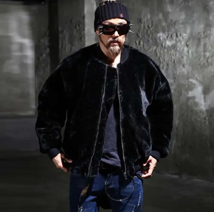 

Autumn casual faux mink fur leather jacket mens winter thicken warm fur leather coat men jackets jaqueta de couro fashion B113