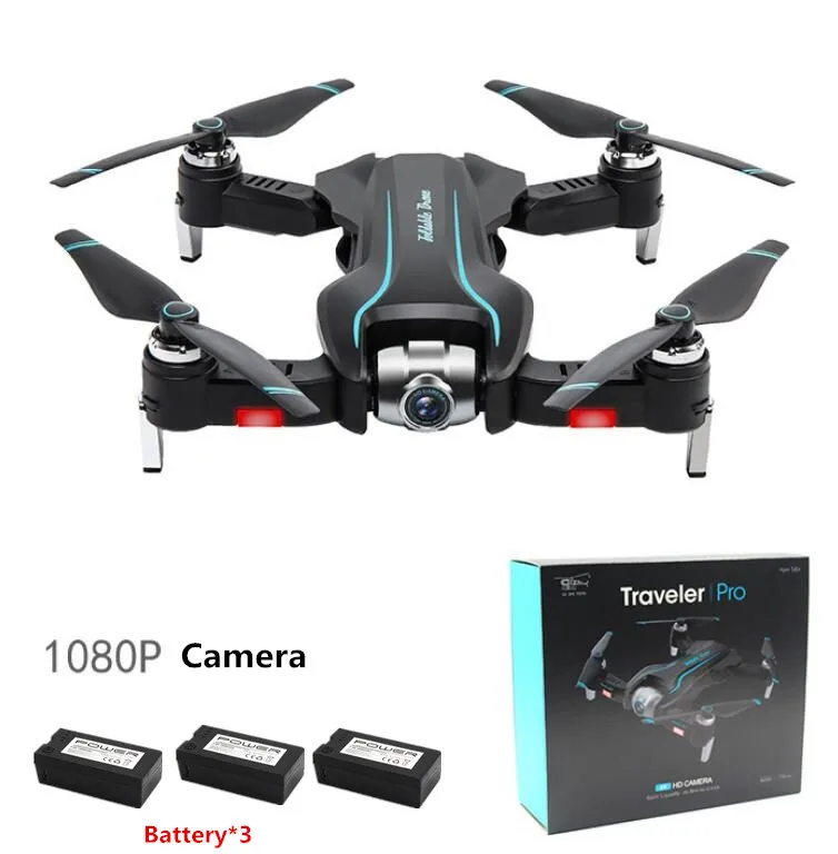 Внешняя антенна Wi-Fi FPV Dual 1080 P/4 K HD камера RC Дрон с электронным карданного сервопривода и оптическим потоком позиционирования RC вертолет - Цвет: 1080P Box 3battery