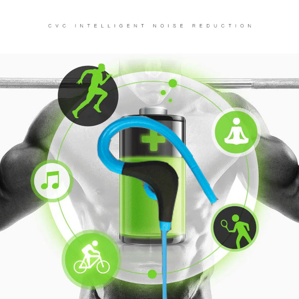 Bluetooth наушники Спортивные Беспроводные bluetooth гарнитура с защитой от пота басовые