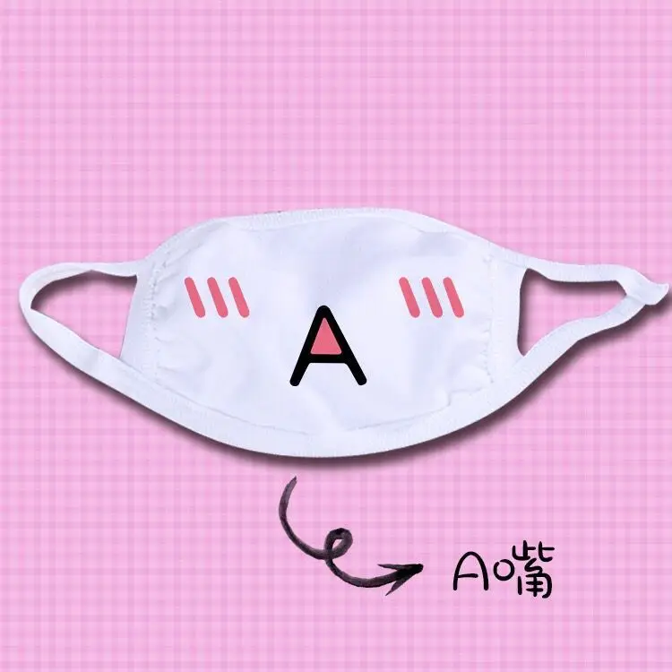 Unisex style funny cartoon teeth black cotton letter mouth half mouth antibacterial mask dust Cotton Dustproof Facial Mask