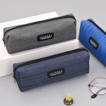 

Simple Oxford cloth pencil case student portable horizontal pencil case storage stationery pencil case stationery bag