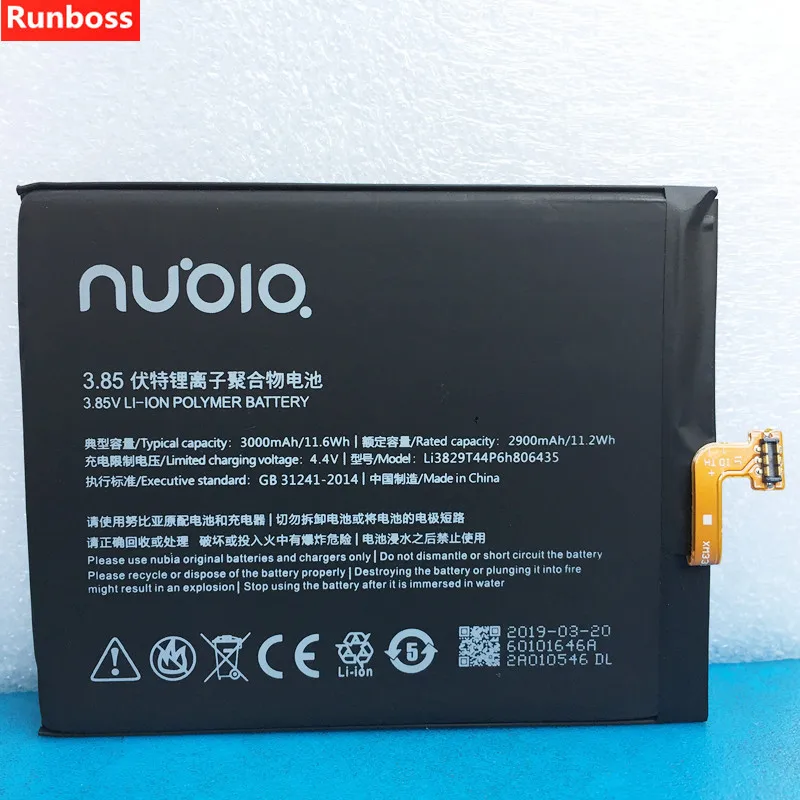 Li3829T44P6h806435 3000 мАч аккумулятор для zte Nubia M2 Lite NX573J литий-ионный встроенный аккумулятор для мобильного телефона