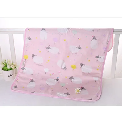pink60X74CM Детские непромокаемые пеленки для пеленания мочи из мультфильма, многоразовые пеленальные матрацы для младенцев - Цвет: pink60X74CM