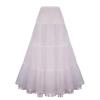 

50s Swing 2-3 Layer Tulle Mesh Skirts Petticoat Ribbon Trim Jupon Crinoline Mariage Wedding Bridal Underskirt Skirt Slip