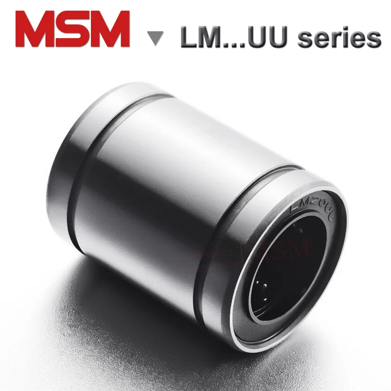 

MSM Linear Ball Bearings LM5UU LM6UU LM8UU LM8SUU LM10UU LM12UU LM16UU LM20UU LM25UU LM30UU LMU/SM/LB/SDM/KLM Guide Bushing (mm)