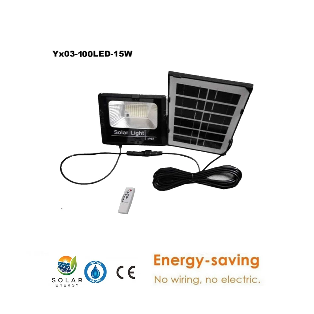 

100/75 Led Solar light lamp floodlight Waterproof Super Bright LED With Mounting Pole Power For Outdoor Wall Yard indoor remote