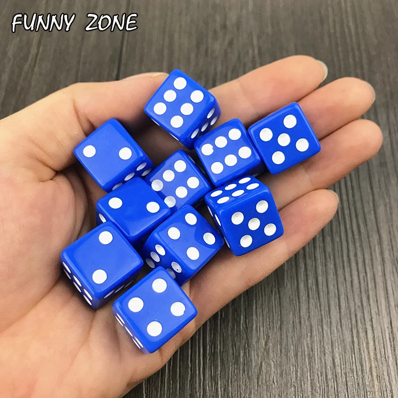 High Quality 10Pcs 16mm Multi Color Six Sided Bar Pub Club Party Spot D6 Playing Games Dice Set Opaque Game Accessories 10|dice set|game dicedice set
