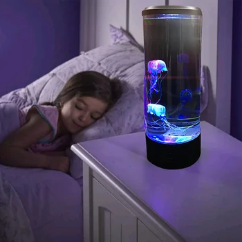 

Bedside Lamp Color Changing Hypnotic Jellyfish Home Decoration Aquarium Relaxing USB Powered Desktop LED Night Light Table Mood