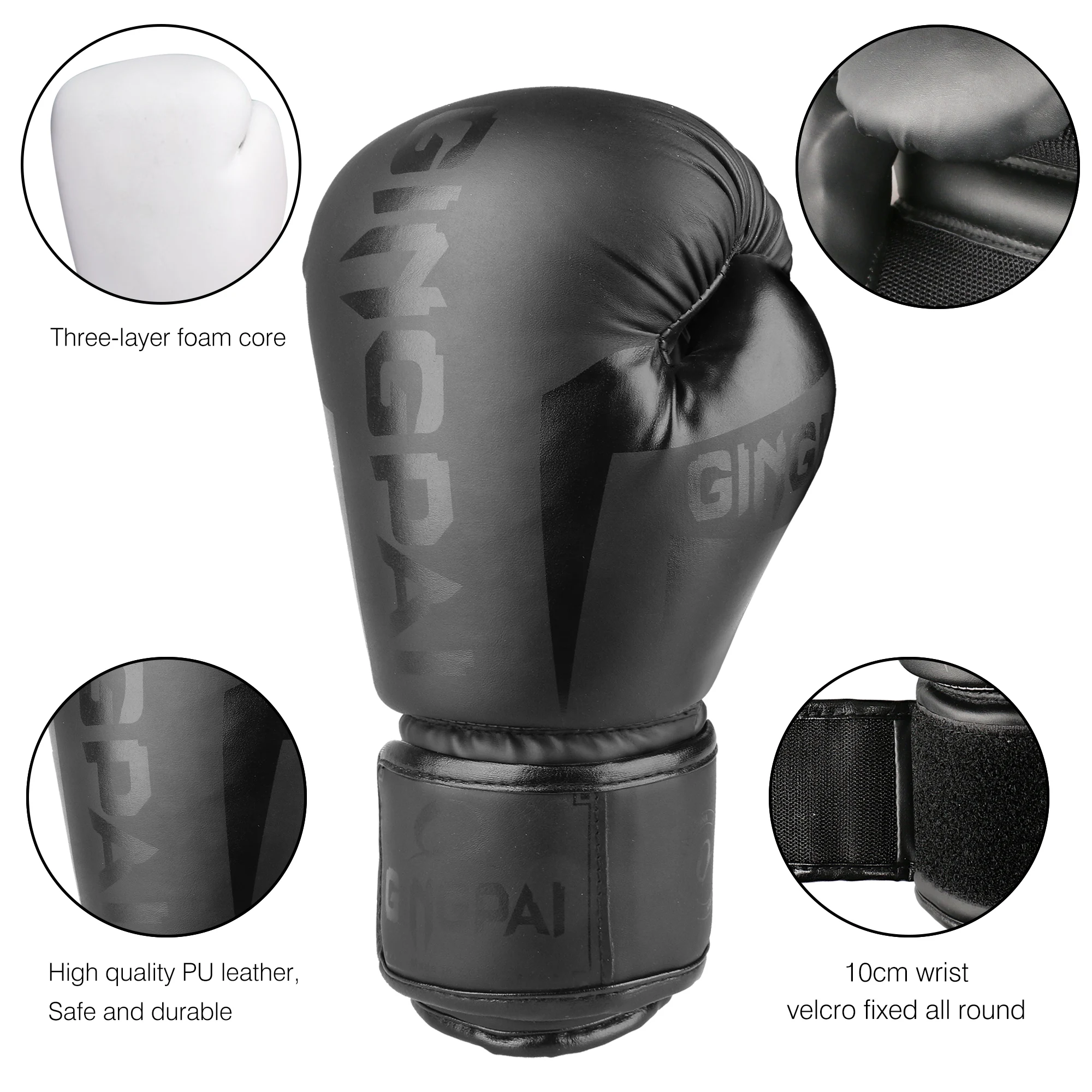 Kick Boxing Gloves for Adult Men Women PU Karate Muay Thai Guantes De Boxeo Free Fight MMA Sanda Training Adults Kids Equipment