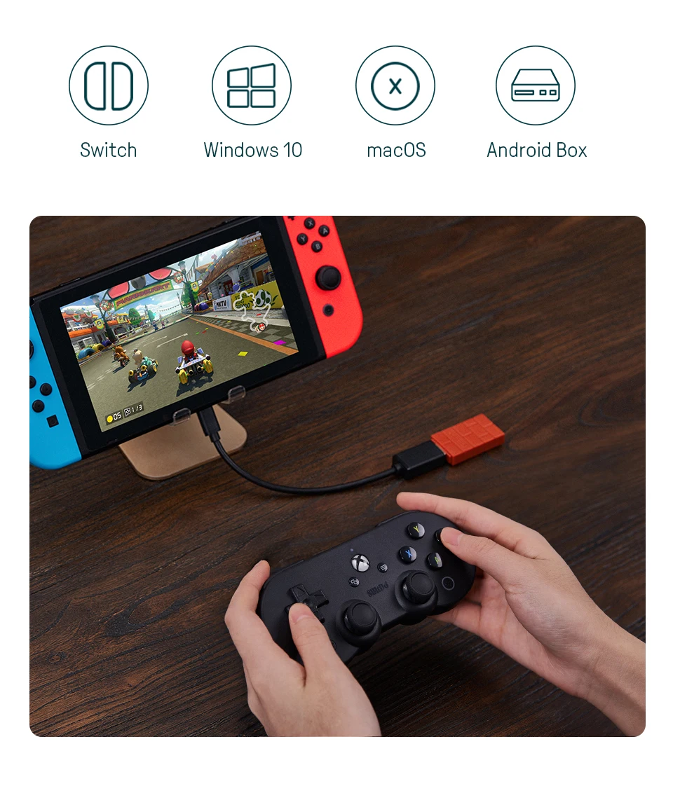 8BitDo SN30 Pro for Xbox cloud gaming on Android includes clip - Android