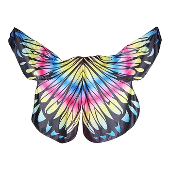 

India Colorful Angel Isis Wings Glow Dance Wings Girl Party Accessories Props