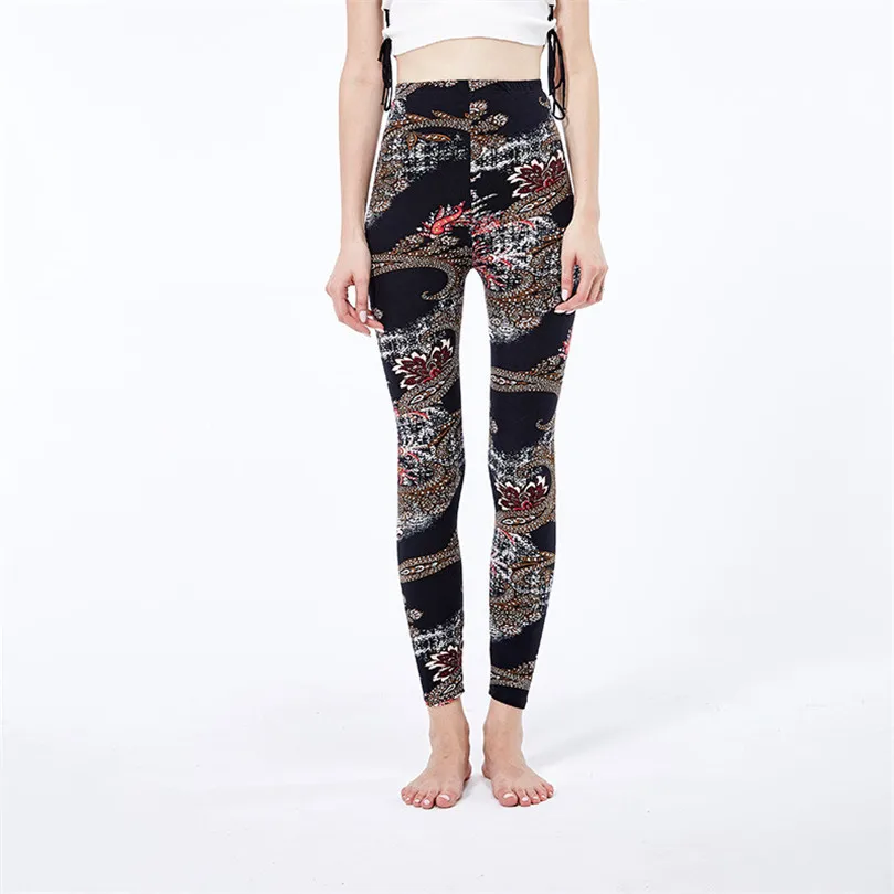 Ladies Printed Workout Leggings - Image 2