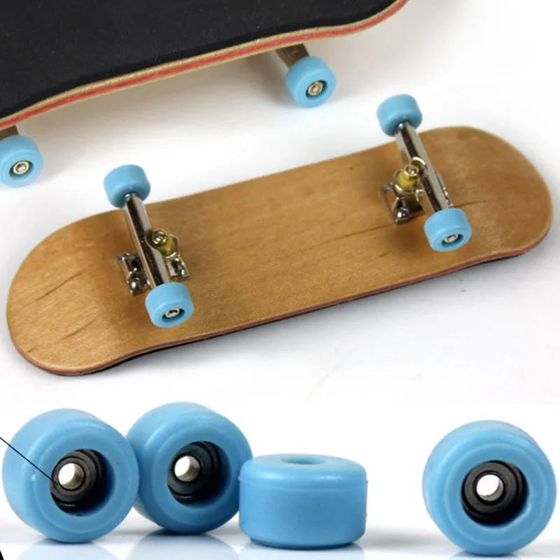 Professional Type Bearing Wheels Skid Pad Maple Mini Skateboards Alloy Stent Bearing Wheel Fingerboard Toys Random Color New