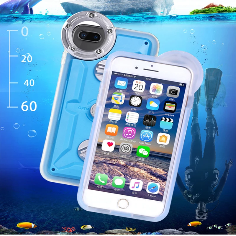 

Waterproof Phone Case For iphone 7 8 6S 6 Plus 11 Pro X XS MAX XR Diving Surfing Swimming Snorkeling Photo Video Cover bag