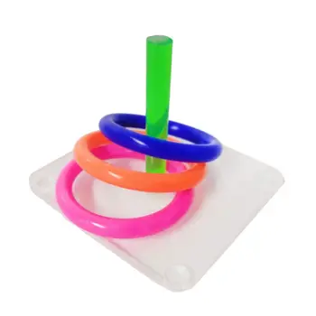 

2020 New Pet Parrot Platform Plastic Ring Bird Educational Interactive Toy Training Chew
