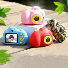 2 дюйма HD Экран с изображением мультипликационных персонажей для детей цифровой Камера Двойной объектив 8MP 1080P HD мини-Камера видеокамера детские игрушки подарок