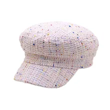 BINGYUANHAOXUAN, осень-зима шерстяная шляпа Fedora элегантный Винтаж женский берет Повседневное теплые восьмиугольная Кепки Утепленная одежда