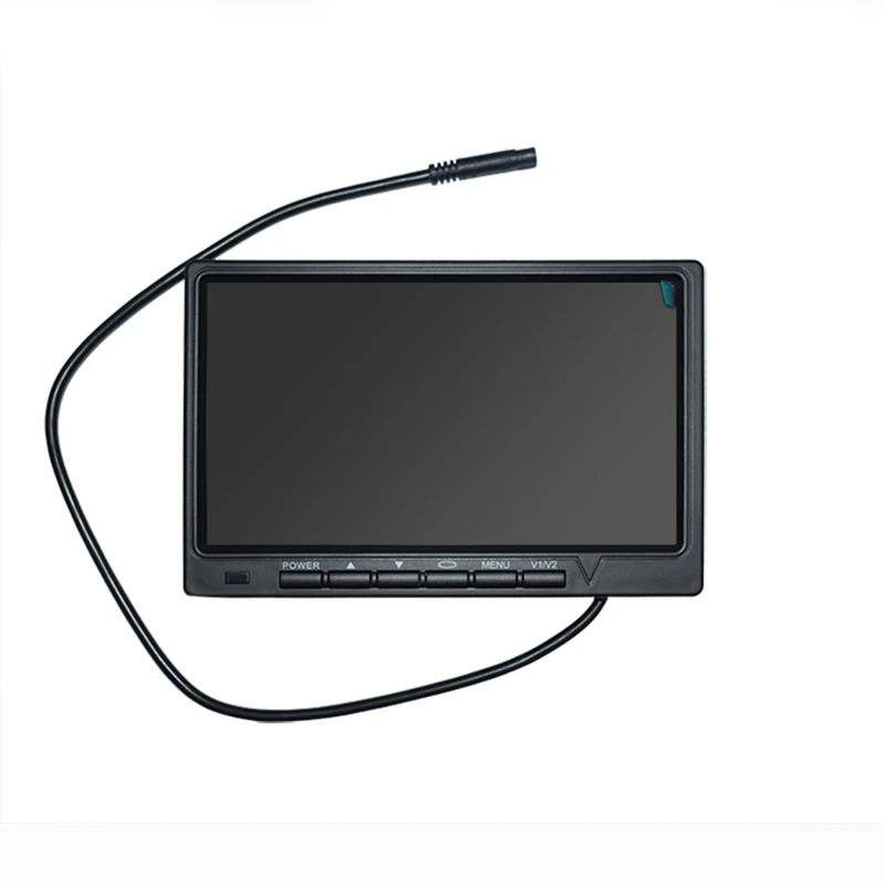 

7 Inch Tft Lcd Monitor Hd Color Car Rear View Monitor 2 Channel Video Input Auto Parts