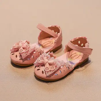 

Princess Baby Infant Kid Girl Soft Sole Crib Toddler Bowknot Summer Sandal Shoes Size 15-25