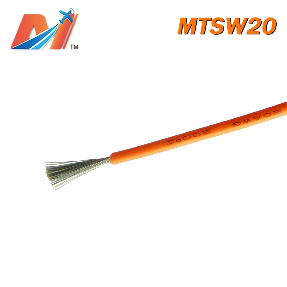 Maytech распродажа(1 метр) мощность кремниевый провод AWG20 оранжевый цвет