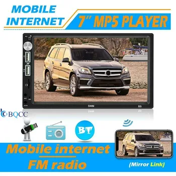 

Double 2 DIN Car Stereo 7 Inch Bluetooth AUX RCA FM Radio Receiver Head Autoradio + Camera