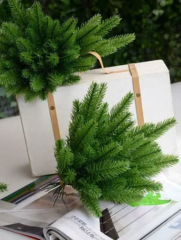 

10Pcs Artificial Green Pine Needle for Wedding Christmas Decoration DIY Craft Gift Xmas Tree Decor Fake Plant Scrapbook
