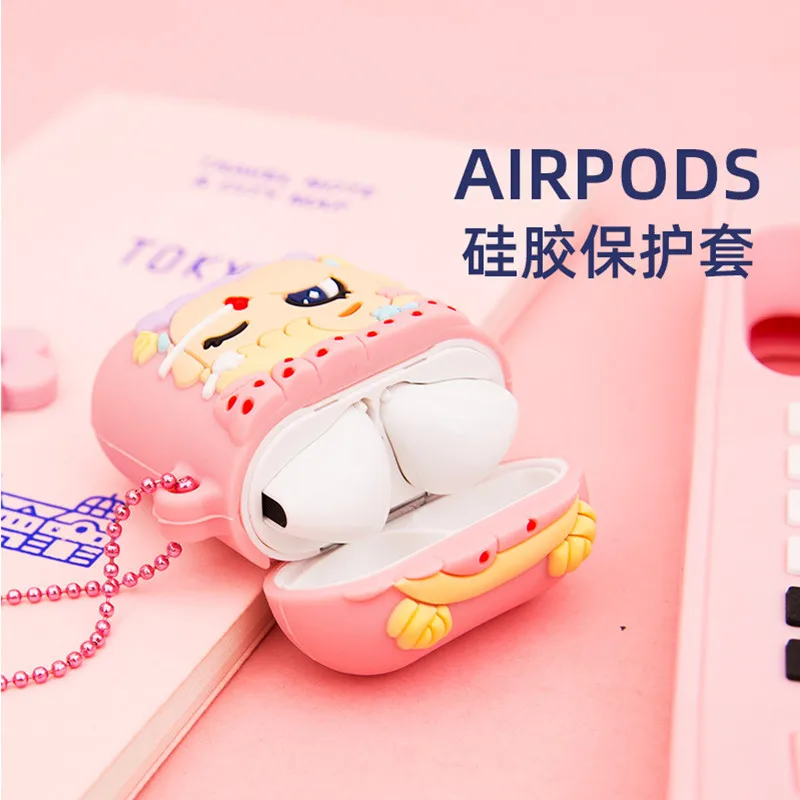 Мультяшный Мягкий силиконовый чехол для Apple защитный Airpods беспроводной наушников