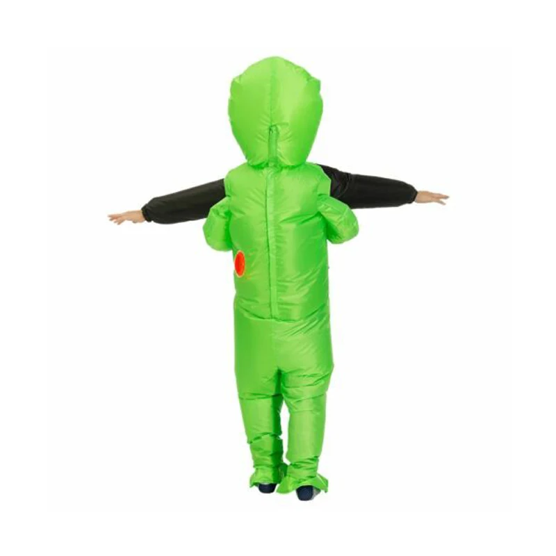 Детские Взрослые костюмы для косплея на Хэллоуин с воздушным насосом, водонепроницаемый надувной зеленый костюм для костюмированной вечеринки