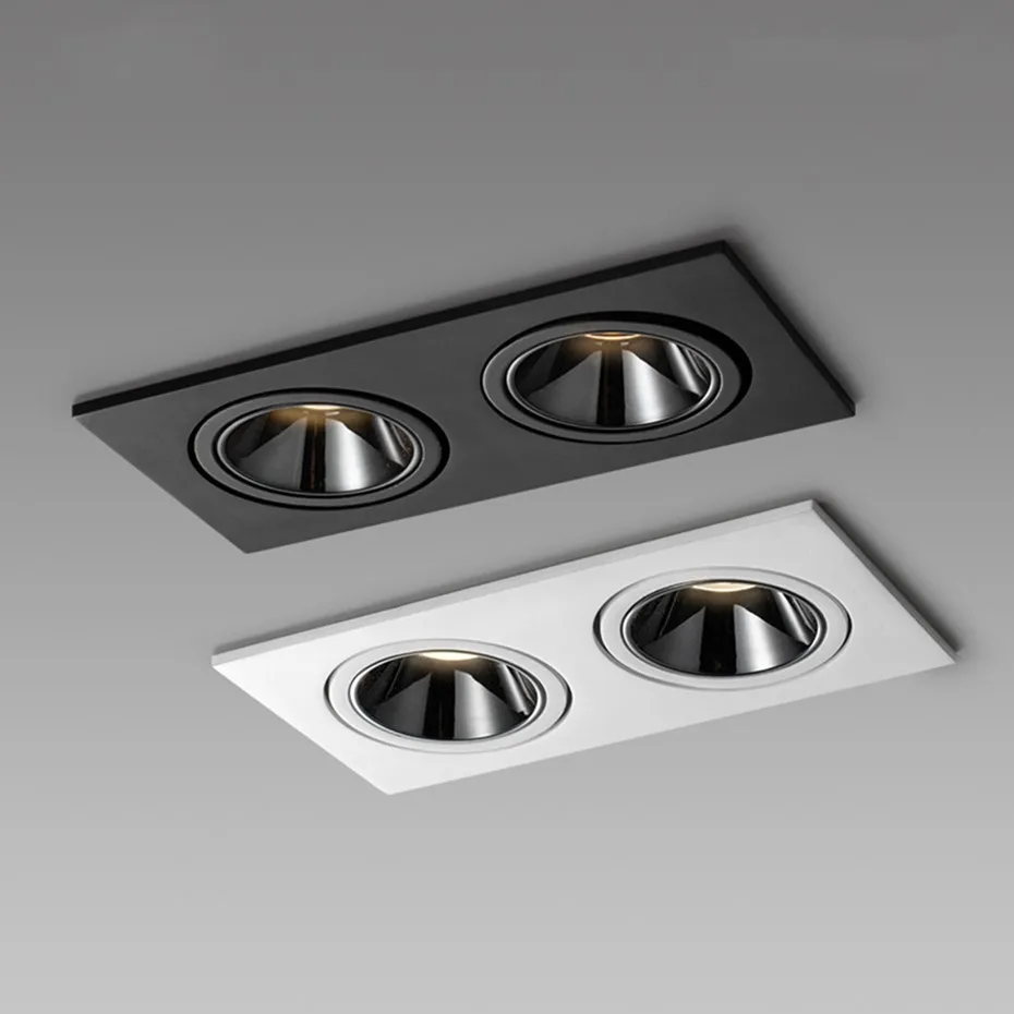 Modern simple anti-glare COB spotlight single/double LED down light 24W 7W LED spotlight indoor lighting fixtures led downlight recessed ceiling spotlight ceiling lamps