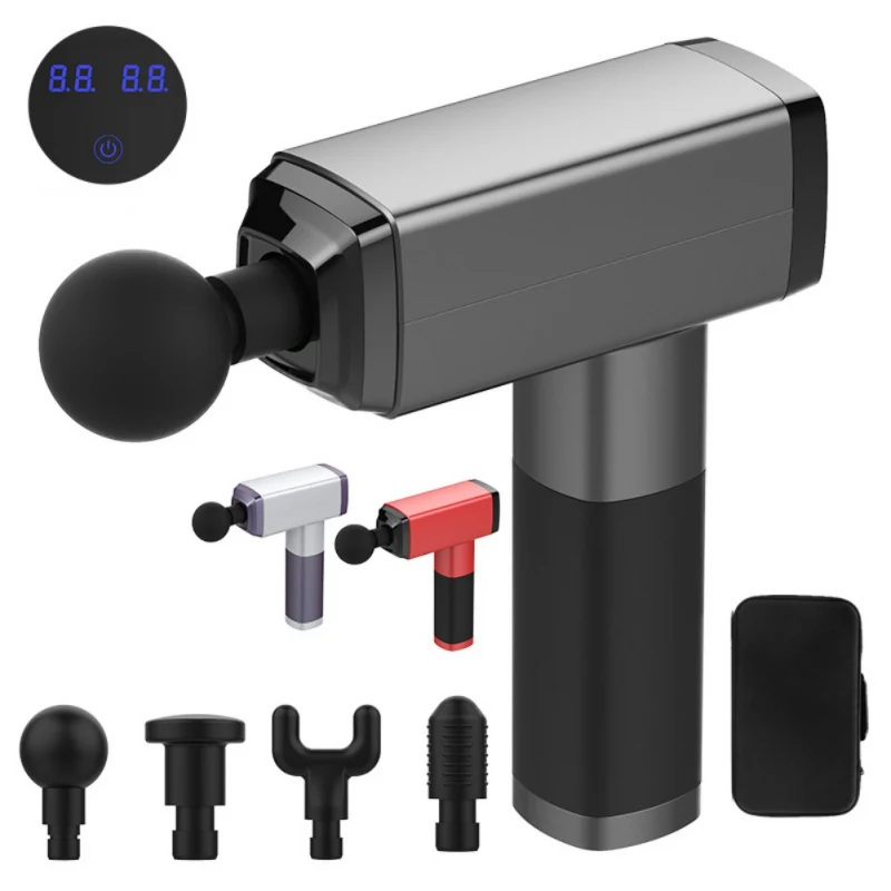 

6 Speed Electric Massage Heads Handheld Muscle Percussion 100-240V Body ABS metal High Frequency Vibration Fascia Tools