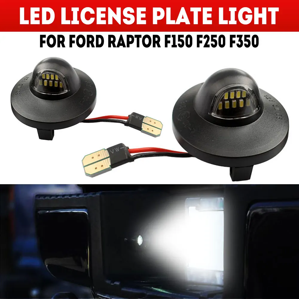 2PCS LED License Plate Light For Ford F-150 F-250 F-350 F-450 F-550 Bronco Ranger Explorer Excursion Expedition Waterproof