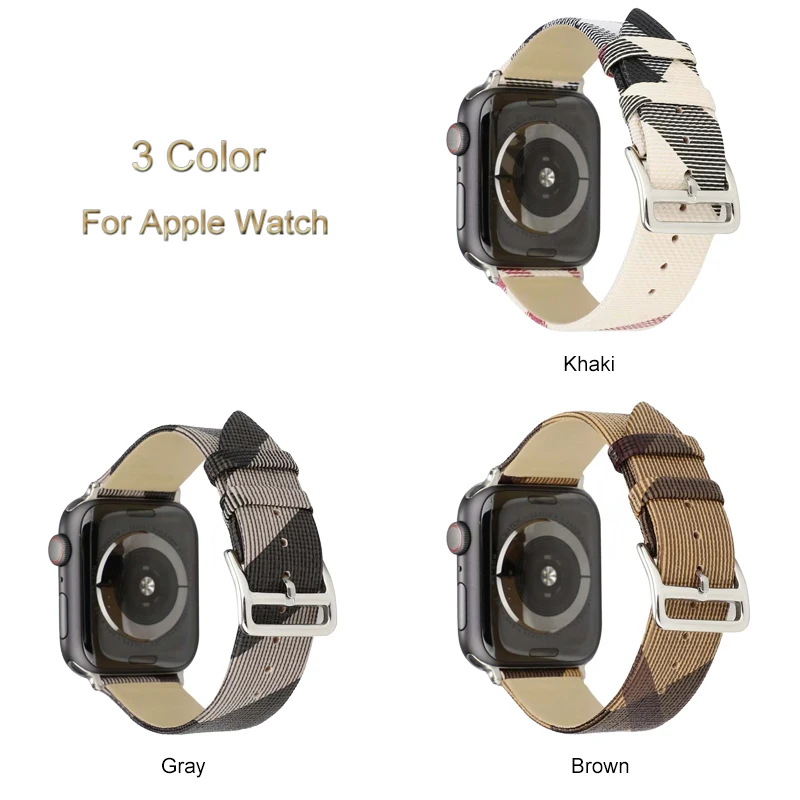 Кожаный ремешок для apple watch band 42 мм 38 мм и для apple watch 4 44 мм ремешок клетчатый браслет для iwatch 4 полосы 40 мм серия 3 2 1