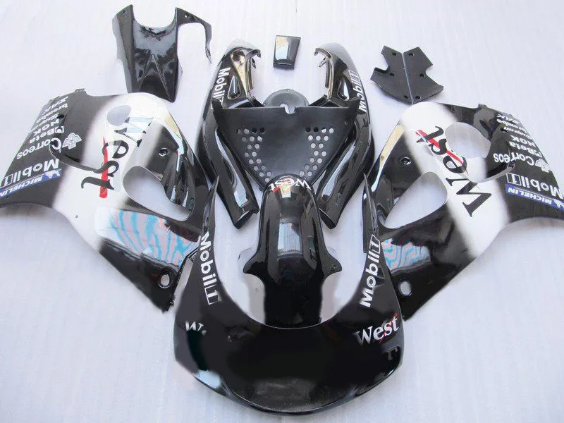 WEST белый черный обтекатель комплект для GSXR600 750 1996 2000 GSXR750 GSX R600 96 97 98 99 00 Обтекатели