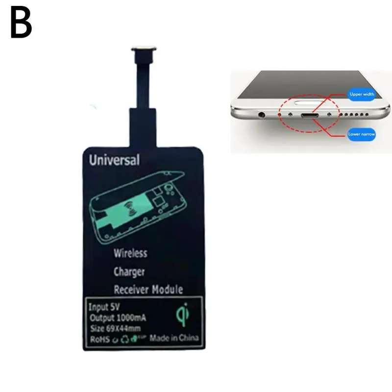 Qi Wireless Charging Receiver Micro Usb Type C Universal Fast Wireless Charger Adapter For For Z4a1 magsafe wireless charger Wireless Chargers