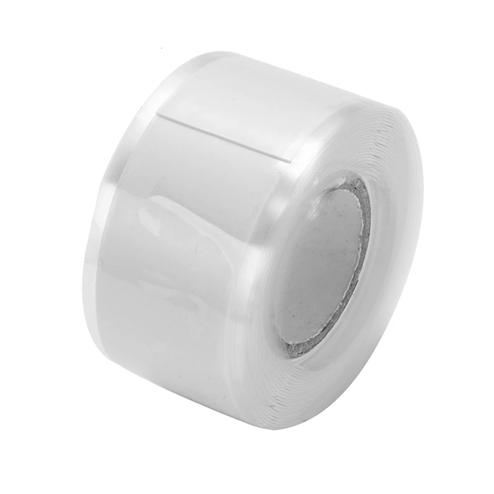 Белый 3 м* 25 мм высокое Температура самоприклеивающейся лентой силиконовая резиновая самоклеящаяся лента силикон с покрытием термостойкой ленты