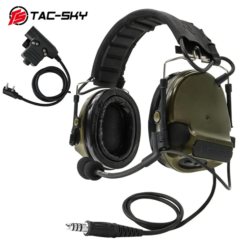 TAC SKY COMTAC III силиконовые наушники шумоподавление тактическая гарнитура FG + Военный