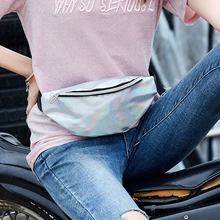 Спортивная маленькая поясная сумка, мини сумка для телефона, мини кошелек на молнии, маленькая сумка для мелочи, высокое качество, классные цветные лазерные карманы