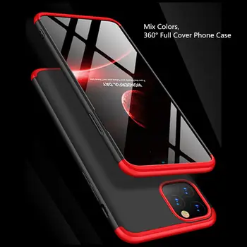 

100pcs/lot 3-in-1 360 Protect Phone Case For iPhone 11 Pro Max XR XS Max X 7 8 6 6S Plus SE2 SE 2 Hard Plastic Full Cover