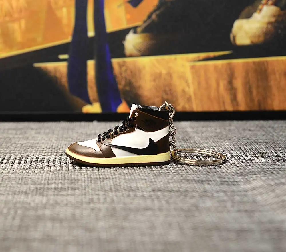 a single shoe w ring Дропшиппинг ПВХ брелок для обуви 1 3D мини-кроссовки "OW CHICAGO" Спортивная обувь Кроссовки брелки - Цвет: a single shoe w ring