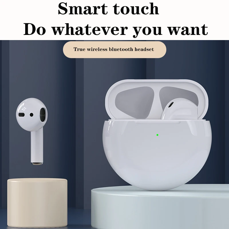 New Buds 4 TWS Wireless Earphone Bluetooth V5.0 Touch Sports Stereo Headset With HD Mic Active Noise Reduction For Android Ios