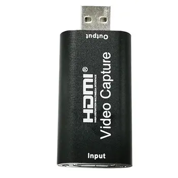 

Video Capture Card USB 2.0 HDMI HD Video Grabber Record Box Black for DVD Camcorder Camera Recording Live Streaming