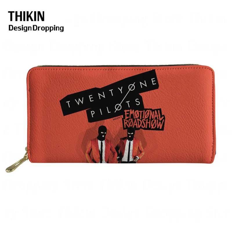 as picture THIKIN Cool Twenty One Pilots Женский Мужской кошелек с карманом для монет новые модные персонализированные кошельки Кошелек для денег и телефона - Цвет: as picture