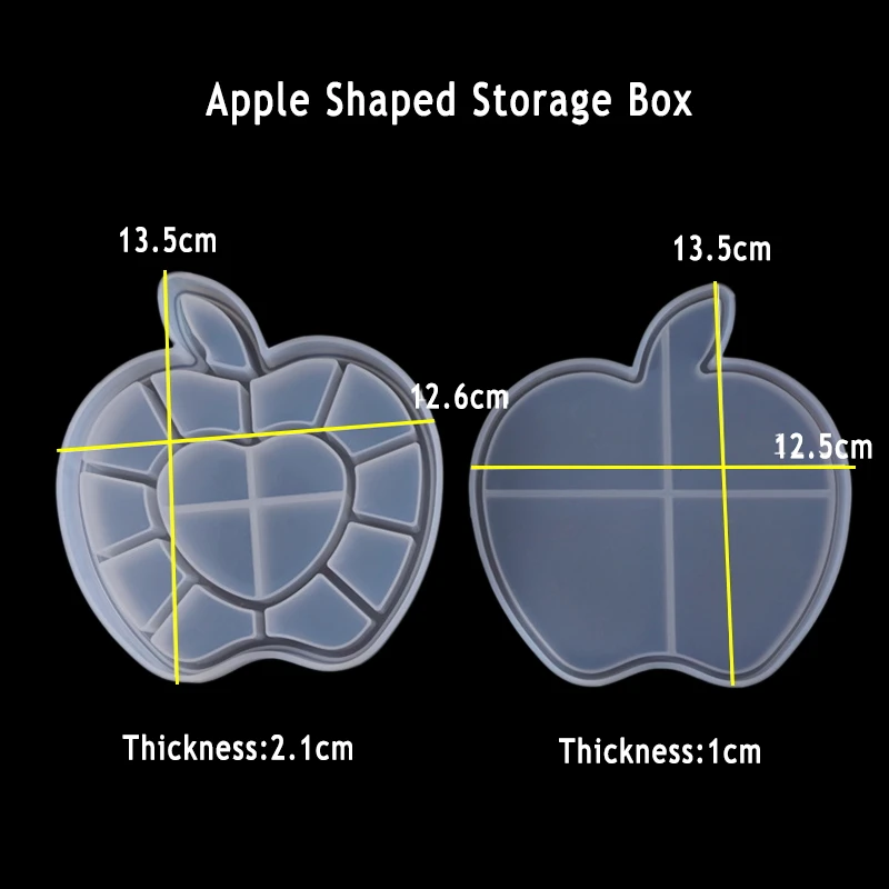 Apple Bear Бабочка Форма для коробки хранения силиконовая полимерная форма коробка ювелирных изделий форма DIY украшения Подарочные инструменты