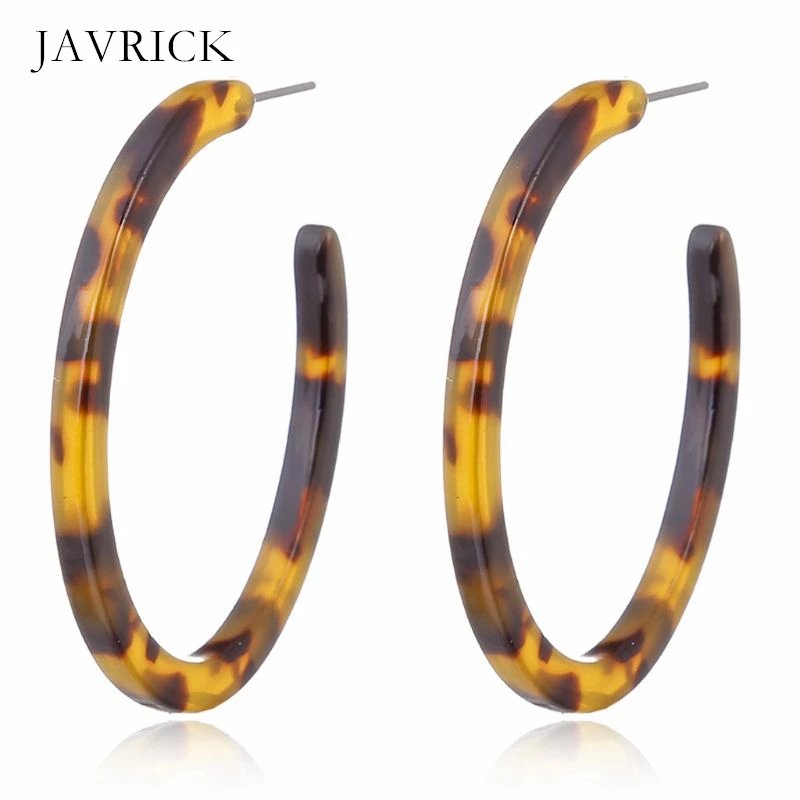 

Acrylic Marbled Earring Leopard Round Hoop Earrings Women Tortoise Shell Jewelry Women Lady Ear Accessories Girls Gift